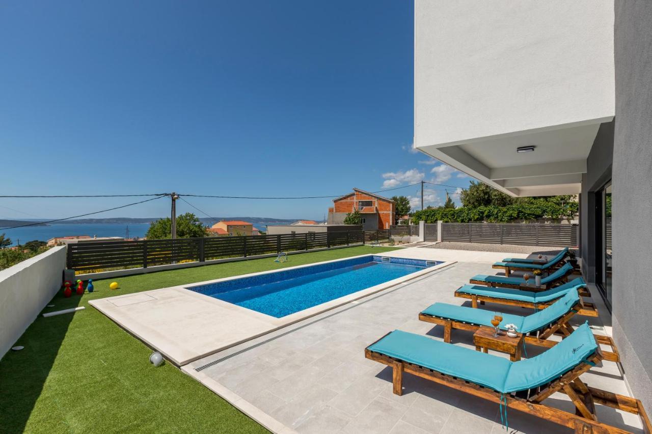 Luxury Villa La Nonna Ana - Heated Pool, Sea View, Near Split Kastela Dış mekan fotoğraf